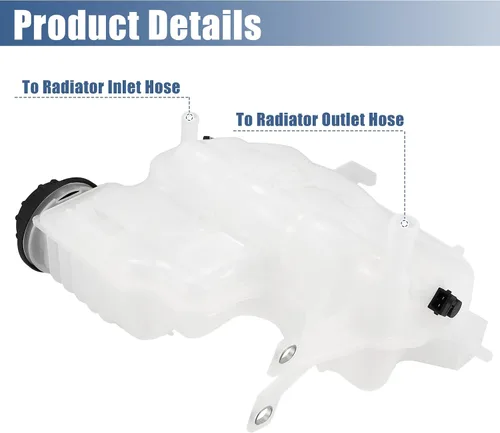 Miniatura 5 de X AUTOHAUX 1 Unidades Refrigerante Radiador Depósito Depósito LR020367 Refrigerante Desbordamiento Expansión Botella con Tapa y Sensor para Land