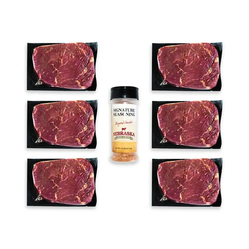 Miniatura 10 de Nebraska Star Beef Prestige Steaks - 6 paquetes con condimento (filetes de 6 a 5 onzas)