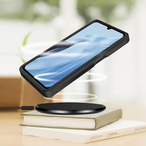 Miniatura 3 de Funda para Galaxy A14 5G, resistente de doble capa híbrida de policarbonato duro, goma suave, a prueba de golpes, funda protectora resistente