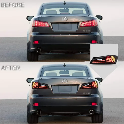 Miniatura 7 de VLAND Faros delanteros y luces traseras aptos para Lexus IS250 IS350 IS 220d 2006-2012 (luces traseras no para IS250C 350C/convertible), faro 11-14