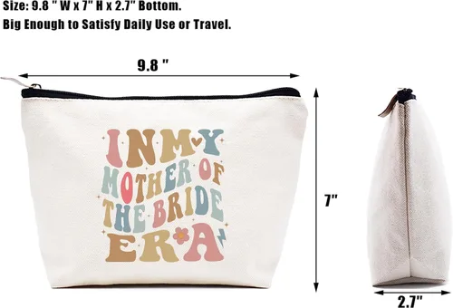 Miniatura 5 de LIBIHUA Obtener regalo de boda - Bolsa de maquillaje bolsa de cosméticos bolsa de viaje, Beige, 10-En Mi Madre del Pájaro