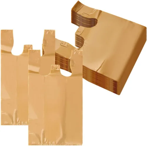 Miniatura 14 de ROYALNA 100 unidades, bolsas de plástico para compras de playera blancas (12" x 6.5" x 21"), reutilizables y desechables para restaurantes, tiendas