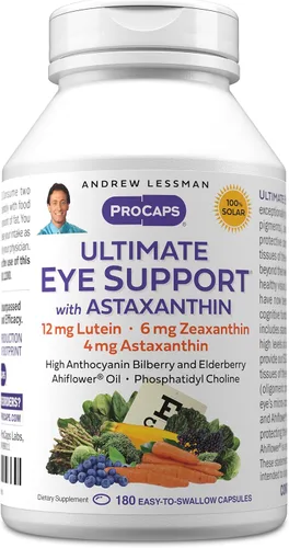 Miniatura 9 de Andrew Lessman Ultimate Eye Support with Astaxantina 60 cápsulas blandas - 12 mg de luteína, 6 mg de zeaxantina, 4 mg de astaxantina, arándano.