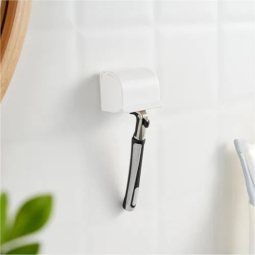 Miniatura 6 de EIKS Paquete de 2 soportes para maquinilla de afeitar, soportes de pared autoadhesivos para baño, ducha, mesa