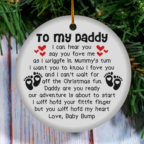 Miniatura 5 de Adorno personalizado para el árbol de Navidad para la primera Navidad, regalo para el nuevo padre de la madre de la protuberancia, adorno
