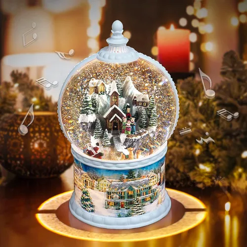 Miniatura 8 de Adornos de muñeco de nieve de Navidad, globos de nieve de Navidad, muñecos de nieve con música LED, decoración de muñeco de nieve de 9 pulgadas