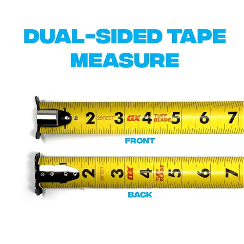 Miniatura 9 de OX Tools Tuff Blade - Cinta métrica magnética de construcción a prueba de golpes con doble gancho magnético - Hoja de 1 1/4 pulgadas de ancho
