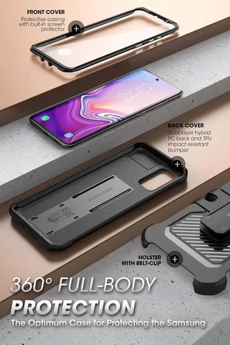 Miniatura 6 de SUPCASE Funda para Samsung Galaxy S20 FE 5G con Protector de Pantalla (Unicorn Beetle Pro), [Soporte Integrado y Clip para Cinturón] Funda Negro