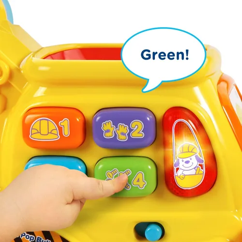 Miniatura 4 de VTech Pop-a-Balls Push & Pop Bulldozer, Amarillo