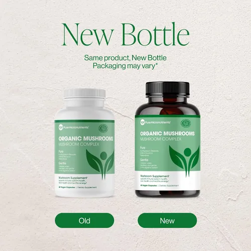 Miniatura 9 de Pure Micronutrients Suplemento orgánico de hongos – melena de león, reishi, chaga, cordyceps y complejo de cola de pavo – Apoyo inmunológico