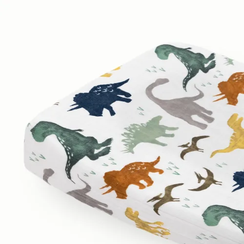 Miniatura 6 de Little Unicorn Funda para cambiador para recién nacidos y bebés, tela de muselina suave y transpirable, funda para cambiador de pañales para bebés