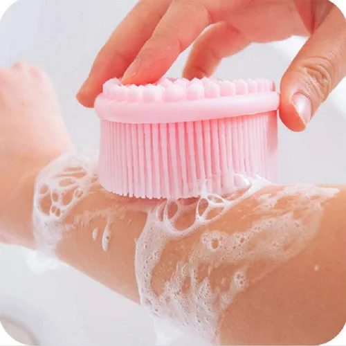 Miniatura 2 de Cepillo de esponja de baño de silicona, 100% silicona, limpiador suave para la espalda, el mejor cepillo exfoliante para el cuerpo, regalo
