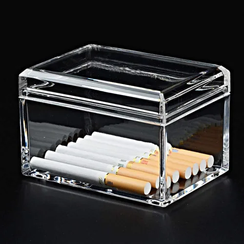 Miniatura 3 de YTBH-08328 - Organizador de bolsas de té de acrílico, caja de té, soporte con tapa para bolsas de té, café, paquetes pequeños, edulcorantes