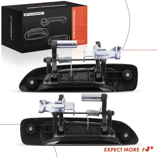 Miniatura 8 de A-Premium Manijas de puerta exteriores compatibles con Honda Civic 2001 2002 2003 2004 2005, sedán, negro liso, juego de 2 piezas, lado trasero