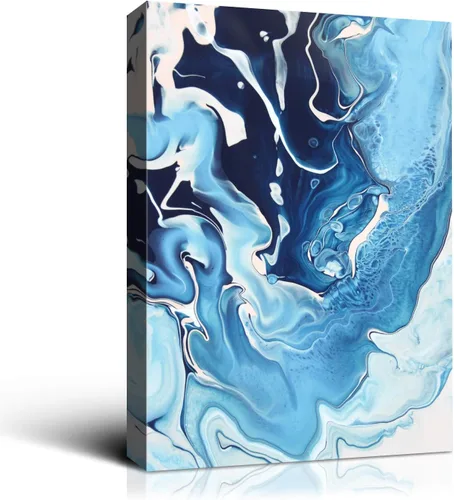 Miniatura 9 de Denzoer - Lienzo decorativo para pared, pintura abstracta, decoración de pared, pintura contemporánea con envoltura de galería, ilustraciones
