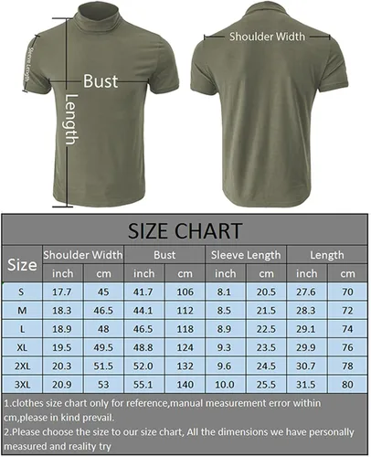 Miniatura 7 de Camiseta básica de manga corta con cuello alto falso para hombre