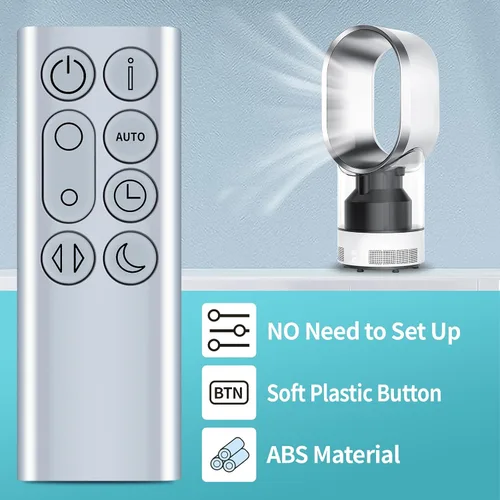 Miniatura 4 de RETROSUN Mando a Distancia de Repuesto para Dyson TP05 PH01 TP4A Hot+Cool Tower Fan & Purificador de Aire - Plata (sin magnético)