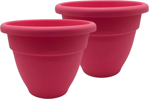 Miniatura 10 de The HC Companies, Caribbean - Maceta de plástico y ligera de 6 pulgadas para interiores y exteriores, maceta para hierbas y flores, color negro