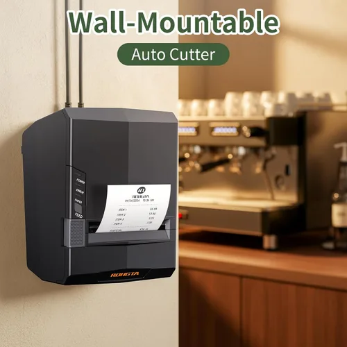 Miniatura 3 de Rongta Impresora de recibos POS, impresora térmica de 3.150 in con USB/serie/Ethernet y cortador automático para cocina y uso minorista, soporte