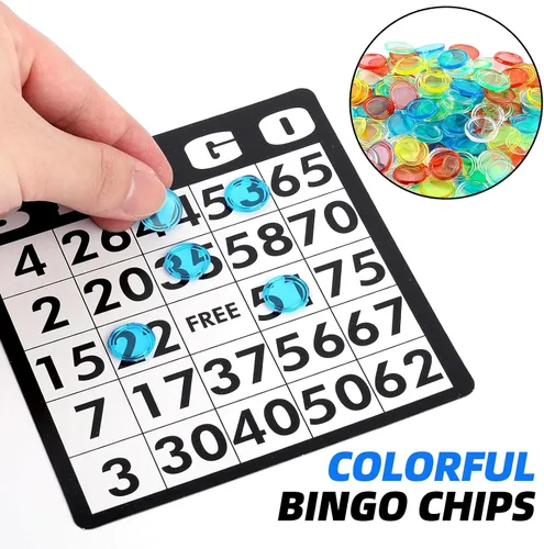 Miniatura 5 de Homwom El juego de bingo de lujo incluye 18 cartas mixtas, 150 fichas vibrantes, 75 bolas de llamada, jaula de bingo de 8 pulgadas, juego de bingo