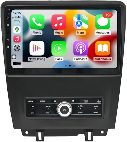 Miniatura 10 de Android 12 estéreo para Ford Mustang (2010-2014) Manual AC, pantalla IPS de 10 pulgadas 2G+32G Carplay inalámbrico incorporado/Android Auto Cámara
