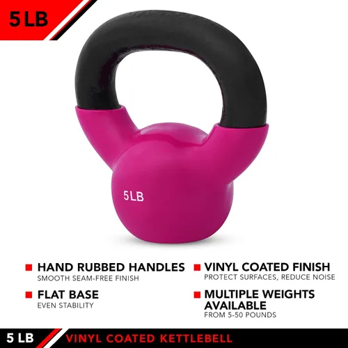 Miniatura 3 de JFIT Kettlebell Weights Vinyl Coated Iron
