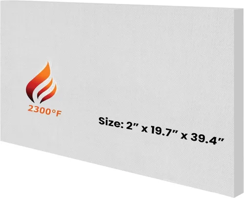 Simond Store Aislamiento de tablero de fibra de cerámica, 2 x 19.7 x 39.4 pulgadas, clasificación de 2300 F, paquete de 1 placa aislante ignífuga