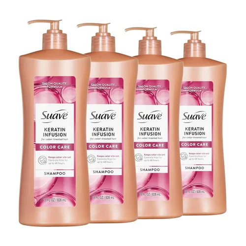 Miniatura 12 de Suave Professionals - Champú para el cuidado del color para el cabello tratado con color, infusión de queratina, champú protector de color, 28 onzas