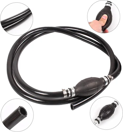 Miniatura 3 de BARTOO - Conjunto de línea de combustible, línea de manguera de combustible de nylon trenzado de 3/8 pulgadas para embarcaciones marinas, motor
