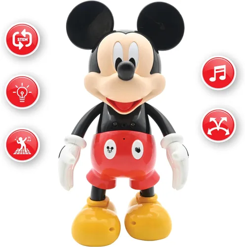 Miniatura 3 de LEXiBOOK - Disney - Robot de Mickey bilingüe - Inglés/Español, 100 cuestionarios educativos, efectos de luz, baile, programable, articulado