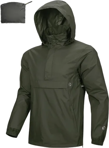 Miniatura 38 de Outdoor Ventures Chaqueta de lluvia para hombre, impermeable, ligera, plegable, para senderismo, golf, correr
