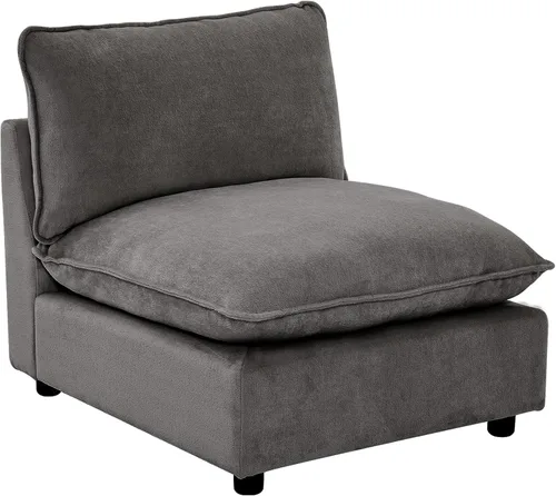Miniatura 36 de Iroomy Oversized Modular Sectional Sofa, Chenille Cloud Couch, Deep Comfy Seat, 4-Seater Sofas, Couches, Living Room, Beige