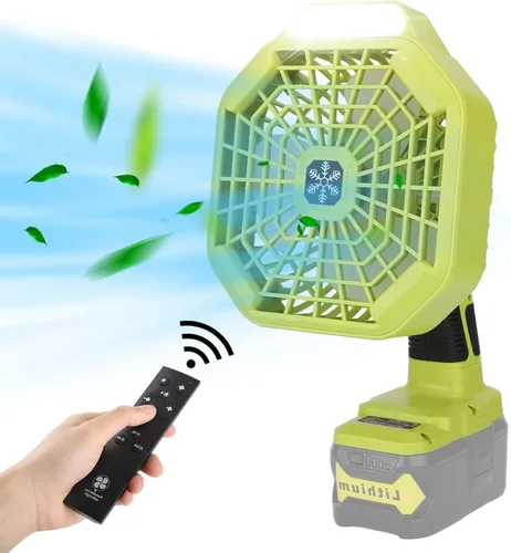 Miniatura 8 de Taingwei Ventilador de clip portátil para batería Ryobi de 18 V, ventilador de batería de 6.5 pulgadas para cochecito, dormitorio, campamento, al