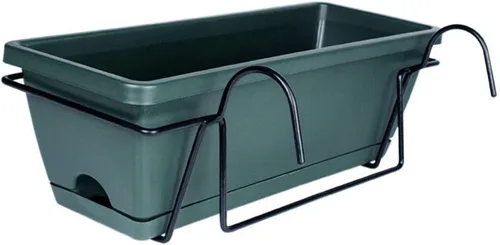 Miniatura 4 de Baoblaze Maceta de barandilla de balcón, maceta para ventana, maceta colgante, riel, maceta de cultivo de verduras, canasta para jardín, porche