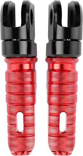 Miniatura 3 de Acouto Par de estriberas delanteras Pedales de aleación de aluminio aptos para Ninja Z125 PRO Z250/SL Z400 Z900 (rojo) para clavijas delanteras