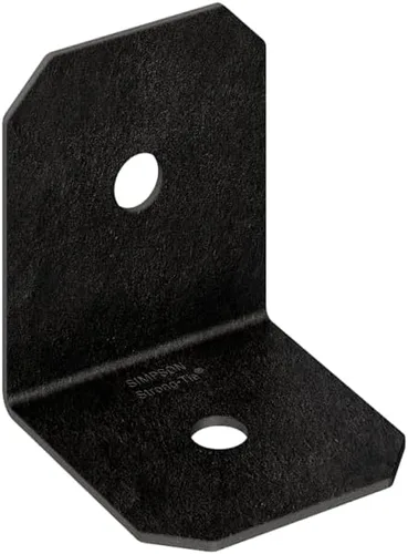 Simpson Strong-Tie APVA4 Outdoor Accents Avant Collection ZMAX, ángulo de 90° con recubrimiento en polvo negro para 4X (paquete de 12)