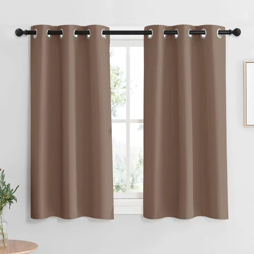 Miniatura 139 de RYB HOME Cortinas opacas de cocina de 36 pulgadas de largo, tratamiento de privacidad para ventanas pequeñas, aislamiento térmico, telón de fondo