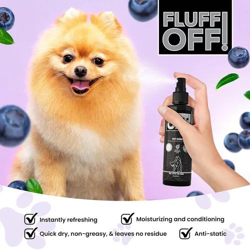 Miniatura 5 de Girl With The Dogs FLUFF OFF - Aroma para mascotas (Blueberry Bubblegum) 8 onzas, para gatos y perros, fabricado en Estados Unidos