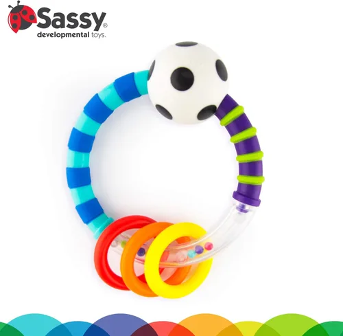 Miniatura 2 de Aro sonajero Sassy, azul/negro, Azul/Negro