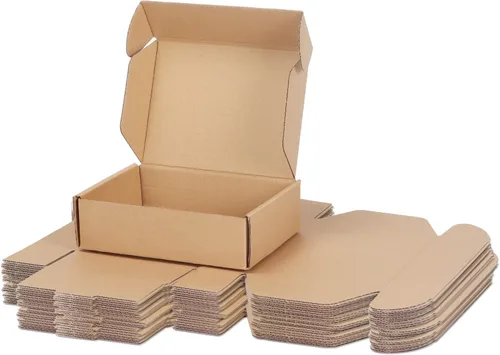 Miniatura 12 de PHAREGE - Paquete de 25 cajas de envío de 6 x 6 x 2 pulgadas, cajas de cartón corrugado marrón, cajas de correo pequeñas para embalaje de pequeñas