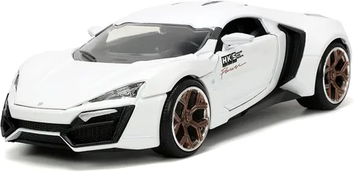 Jada Hyper-Spec 1:24 W Motors Lykan Hypersport - Coche fundido a presión, color blanco, juguetes para niños y adultos