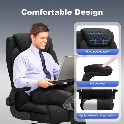 Miniatura 7 de ralex-chair Silla de Oficina Grande y Alta - Silla de Oficina Resistente de 500 lb para Hombre Grande, Silla de Escritorio de Oficina Ejecutiva