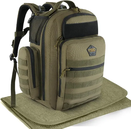 HighSpeedDaddy Ranger Green - Mochila para pañales, unisex, 20 pulgadas