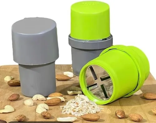 Miniatura 3 de E-COSMOS® Cortador y rebanador de frutas secas con hoja de acero inoxidable, molinillo manual de nueces para almendras, anacardos, pista