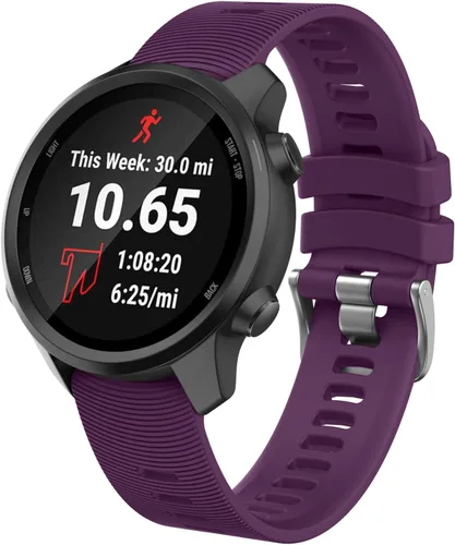 Miniatura 16 de ISABAKE Correa de reloj para Garmin Forerunner 245/645 Music, correa de repuesto de silicona de liberación rápida de 0.787 in para Vivoactive 3/Venu