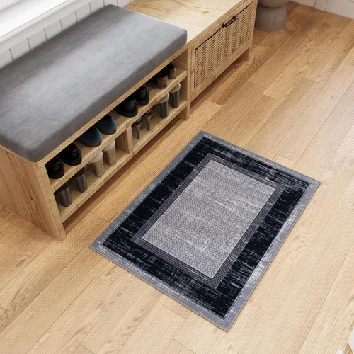 Miniatura 15 de Ottomanson Alfombra de pasillo de 1 pies 10 pulgadas x 6 pies, alfombra de cocina con parte trasera de goma antideslizante para área del fregadero
