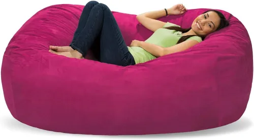 Miniatura 11 de Comfy Sacks - Puf de espuma viscoelástica de 6 pies, tumbona de color zorro polar