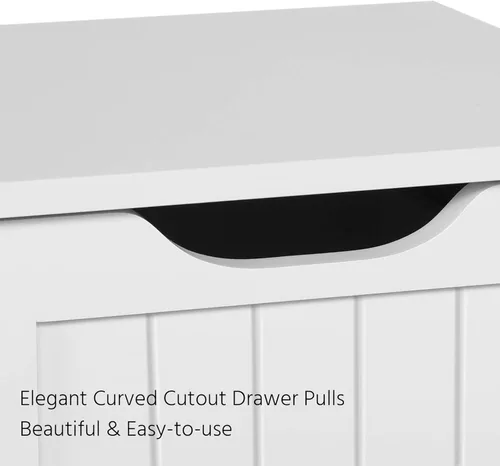 Miniatura 7 de Topeakmart Gabinete de madera independiente para baño, armario de baño, organizador de almacenamiento lateral, cuatro cajones para baño y cocina