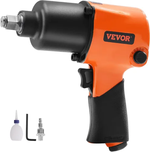 VEVOR Llave de impacto neumática, pistola de impacto de aire de transmisión de 1/2 pulgada de hasta 880 pies-libras, par de torque rompe-tuercas,