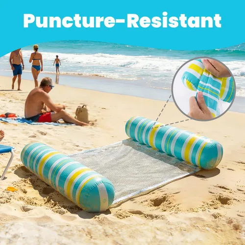 Miniatura 3 de Paquete de 4 flotadores de piscina para adultos, hamaca inflable de agua Meegoo con malla, flotador de piscina para adultos, flotador 4 en 1